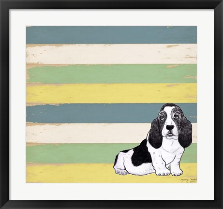 Framed Basset Hound 2 Print