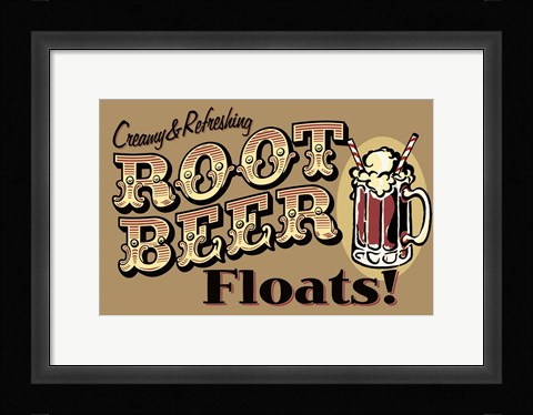 Framed Root Beer Floats Print
