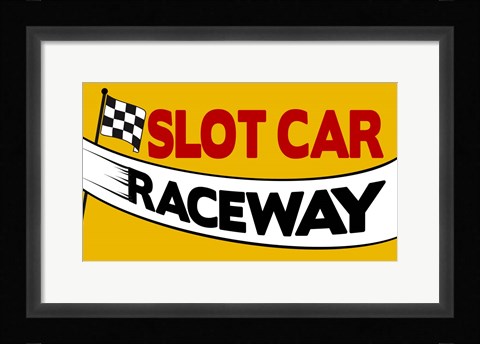 Framed Slot Car Raceway Print