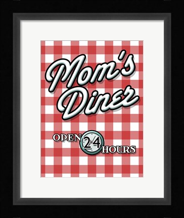 Framed Moms Diner Red Checkered Print