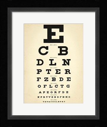 Framed Eye Chart Print