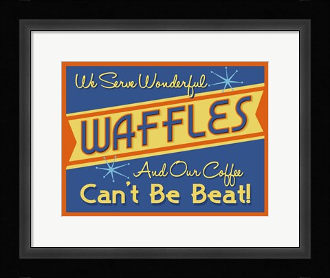 Framed Waffles Can't Be Beat Print