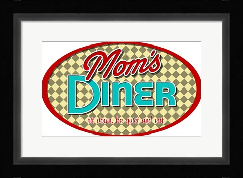 Framed Mom's Diner Print