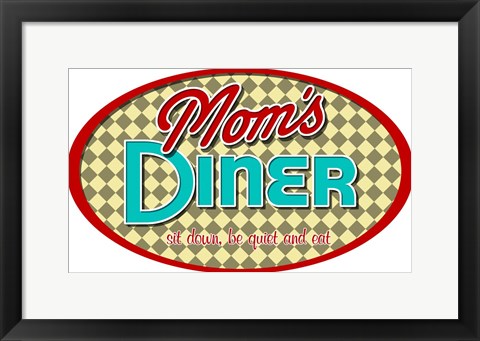 Framed Mom's Diner Print