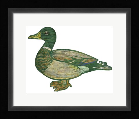 Framed Duck Cut Out Print
