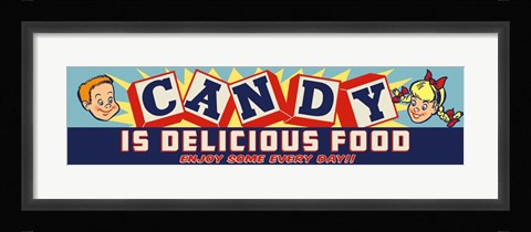 Framed Candy Delicious Food Print