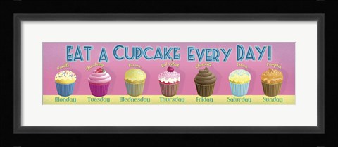 Framed Cupcake Every Day Print