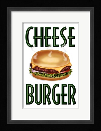 Framed Cheese Burger Vertical Print