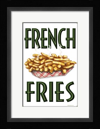 Framed French Fries Vertical Print