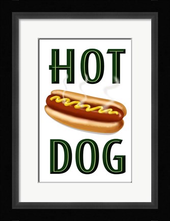 Framed Hot Dog Vertical Print