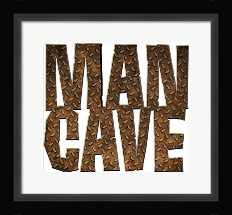 Framed Man Cave Cut Out Print