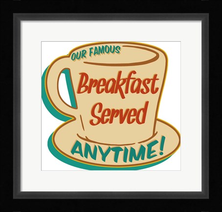 Framed Breakfast Served Print