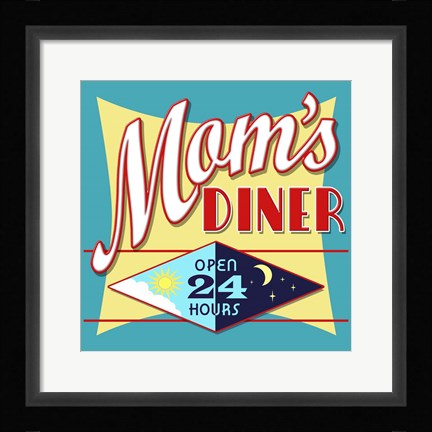 Framed Mom's Diner Print