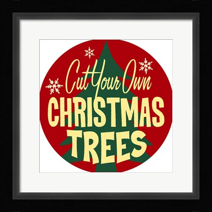 Framed Christmas Trees Print