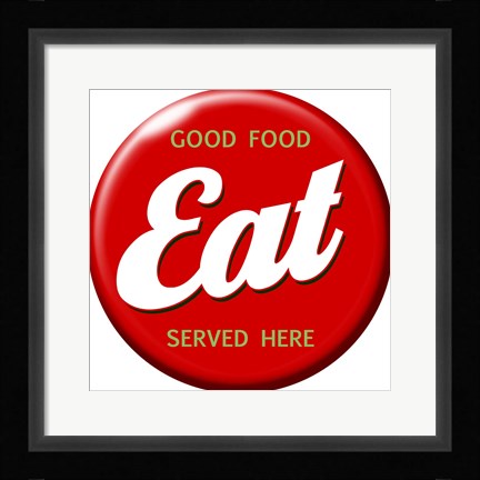 Framed EAT Button Print