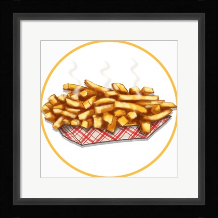 Framed Fries Round Print