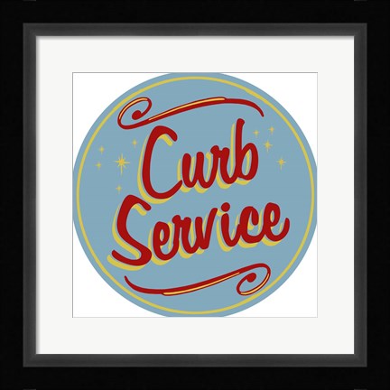 Framed Curb Service Round Print