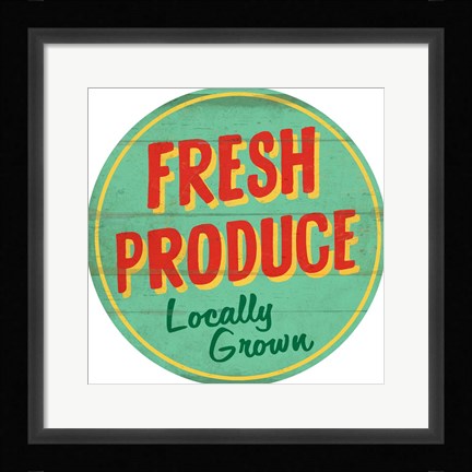 Framed Fresh Produce Round Print