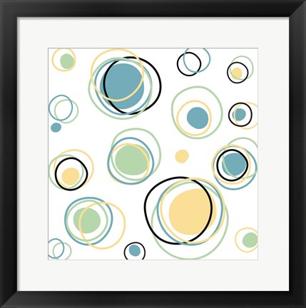 Framed Retro Circle 1 Print