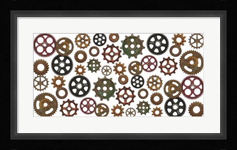 Framed Gears Print