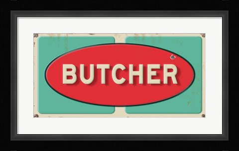Framed Butcher Embossed Print