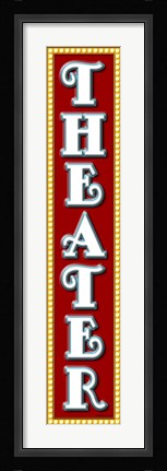 Framed Theater Marquee Vertical Print