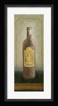 Framed White Wine 2 Print