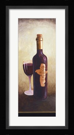 Framed Red Wine 1 Print