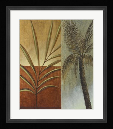 Framed Palm Leaves II Print