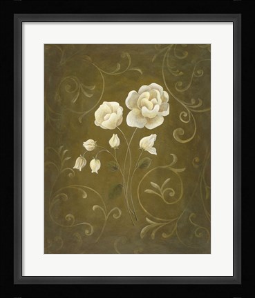 Framed White Flower and Buds II Print