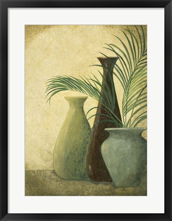 Framed Three Vases I Print