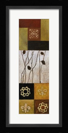 Framed Fleur de Lis I Print