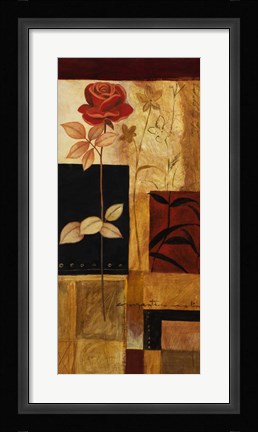 Framed Red Rose I Print