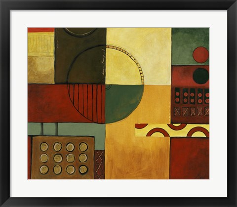 Framed Abstract Fields I Print