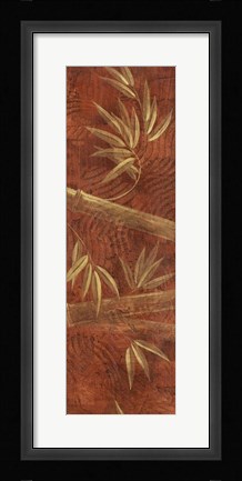 Framed Red Bamboo Panel Print