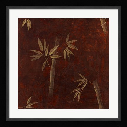 Framed Red Bamboo Print