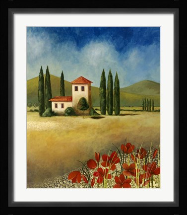 Framed Cypress II Print