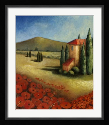 Framed Cypress I Print