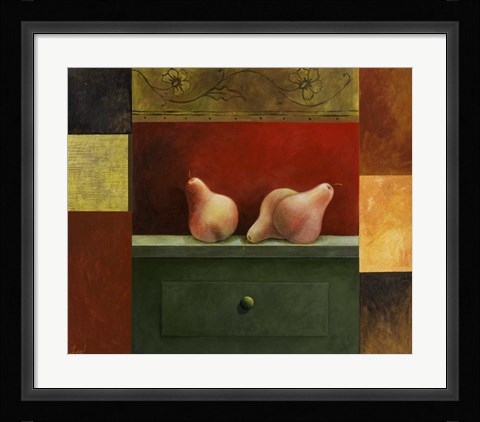 Framed Pear Trio Print