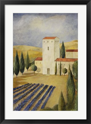 Framed Tuscan Villa I Print