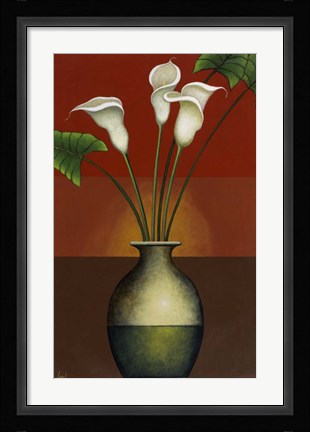 Framed Calla Lily Display I Print