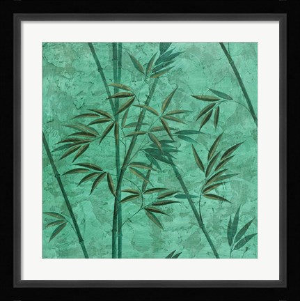 Framed Bamboo Green Print