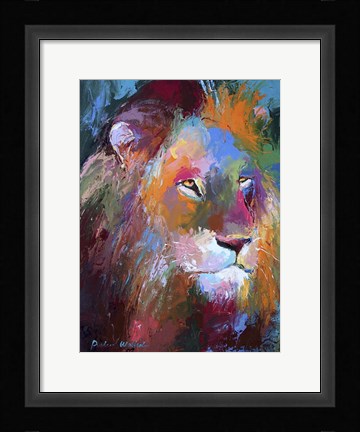 Framed Lion 4 Print