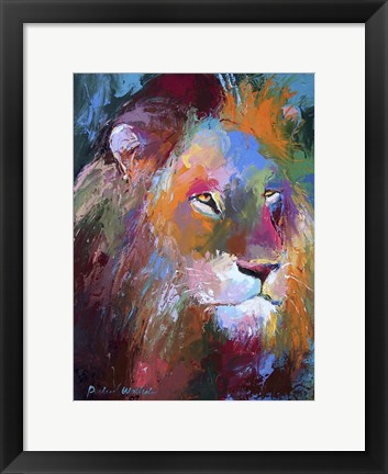 Framed Lion 4 Print