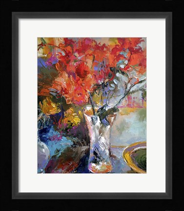 Framed Flowers In Vase Print