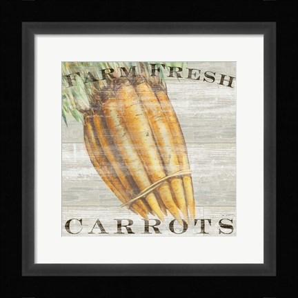 Framed Farm Fresh Carrots Print