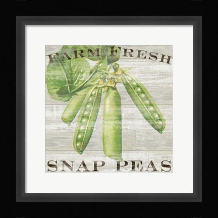Framed Farm Fresh Peas Print