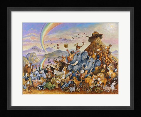 Framed Noah Rejoicing Print