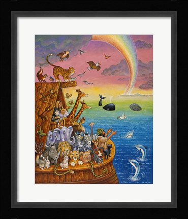 Framed Noah &amp; The Rainbow Print