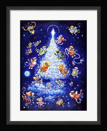 Framed Star Tree - Rectangle Print